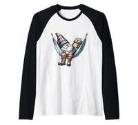 Hiker GNOME Grandpa in Large Outdoor Hammock for Camping Manche Raglan