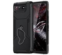 HikerClub Support Coque pour ROG Phone 7, ROG Phone 7 Ultimate (2023) Étuis, Caché Plié Support pour Téléphone Anti Empreintes Digitales Téléphone Antichoc Case, Noir