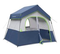 Hikergarden Tente de Camping pour 4 à 5 Personnes - Tente familiale Portable pour Camping, Tente de Camping 300 * 240 * 190cm (Bleu Foncé, 4)