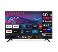 Hikers 43Z1 Téléviseur Smart TV - Écran 43 pouces Résolution FHD 1920*1080 Soutien Android Qualité Sonore Dolby Atmos - Noir