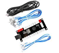 Hikig Zero Delay USB Encoder PC à Joystick/Arcade Boutons pour MAME, PC, Windows, Raspberry Pi, Arcade1Up, Jeux de Combats, Taille de connecteur de câble: 4.8mm / 0.188 Inch - Couleur: Noir