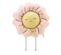 HIKIhooray Ballon gonflable en forme de fleur rouge rose, taille XXL, 80 x 80 cm, debout avec pieds de 40 cm, décoration magique à l'hélium, pour fêtes d'été et fête d'anniversaire de fille