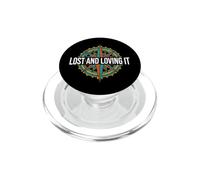 Hiking Compass Topography Lost and Loving It PopSockets PopGrip pour MagSafe