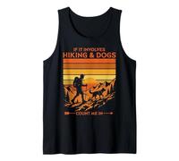 Hiking & Dogs Count Me in Retro Sunset Hiker Débardeur