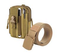 Hiking Fanny Pack with Outdoor Waist Belt, Large Capacity Oxford Fabric Phone Case, Wallet Pouch, Multifunctional Gadget Pocket for Smartphone and Tools, 6.89x4.72x2.36 inches