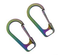 Hiking & For Camping Made Easy Lot de 2 clips porte-clés en titane à dégagement rapide (coloré)