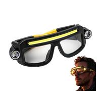Hiking Headlamp - LED Waterproof Rechargeable with Glasses, Comfortable Head Light Flashlight with Adjustable Fit, Headlamp Torch, Outdoor LED Headlight, Work Light for Night Cycling Running