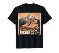 Hiking Heals The Soul Bottes de randonnée vintage en montagne T-Shirt