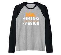 Hiking is My Passion Hiker Adventure Nature Lover Outdoor Manche Raglan