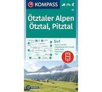 KOMPASS Carte de randonnée 43 Ötztaler Alpen 1:50 000 – 5en1, panorama, cartes 1:25 000