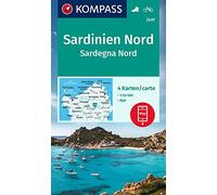 Hiking Map Set 2497 Northern Sardinia / Sardegna Nord (4 maps) 1:50,000: Includes map for offline use in the KOMPASS app. Cycling