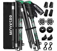 Hiking Poles,2 Pcs Folding Walking Stick,Non-Slip Ultralight Telescopic Retractable Walking Stick With 5 Pairs Of Rubber Pads For Trekking Conditioning