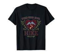Hiking Squad Feed Your Soul Hike Mountain Heart Outdoor Art T-Shirt