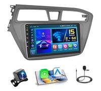 Hikity 2+64GB Android 15 Autoradio pour Hyundai i20 2015-2018 Radio Carplay Android Auto sans Fil Écran Tactile 9 Pouces Bluetooth Stéréo WiFi RDS USB + Caméra de Recula