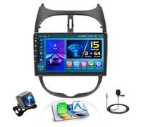 Hikity 2+64GB Android 15 Autoradio pour Peugeot 206/206CC 2001-2016 Cirteon C2 Radio Carplay Android Auto sans Fil Poste Radio Voiture Écran Tactile 9" Bluetooth Stéréo WiFi