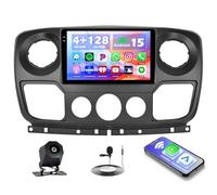 Hikity 4+128G Android 15 Autoradio pour Opel Movano 2 Renault Master 3 Nissan NV400, 10.1" Ecran Radio avec Wireless CarPlay, Android Auto, Bluetooth, Navi GPS, WiFi, EQ, Double-USB Caméra de recul