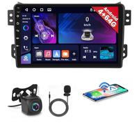 Hikity 5G WiFi 4+64G Android Autoradio Carplay pour Suzuki Splash Ritz/Opel Agila 2004-2014, 9 Pouces IPS écran Tactile pour Voiture avec Android Auto DSP GPS Bluetooth5.0 FM/RDS Caméra de Recul