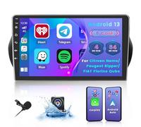 Hikity [8 Core 4+64GB] Android 15 Autoradio, Carplay Android Auto sans Fil, pour Citroen Nemo, Peugeot Bipper, Fiat Fiorino Qubo Radio, Écran Tactile 10’’ Bluetooth Stéréo Mirror Link GPS WiFi FM