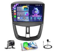 Hikity [8 Core 4+64GB] Android 15 Autoradio, Carplay Android Auto sans Fil, pour Peugeot 207 2006-2015 Radio, Hikity Écran Tactile 9’’ Bluetooth Stéréo Mirror Link GPS WiFi SWC USB