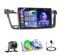 Hikity [8 Core 4+64GB] Android 15 Autoradio Carplay Android Auto sans Fil pour Peugeot 508 2012-2016 Radio Écran Tactile 9” Bluetooth Stéréo Mirror Link GPS WiFi SWC FM RDS DSP EQ