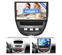 Hikity 8 Core 4+64GB Android 15 Radio Autoradio pour Toyota Aygo (2004-2014)/Peugeot 107(2009-2015)/Citroen C1(2005-2014) sans Fil CarPlay Android Auto 10.1" Ecran Mirror Link GPS BT FM RDS WiFi DSP