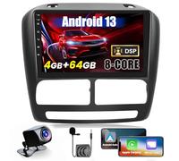 Hikity [8 Core 4+64GB] Carplay Android Auto sans Fil pour Fiat Doblo 2010-2015/Opel Combo 2011-2018 Radio, Android 15 Autoradio, Écran Tactile 9 Pouces, Bluetooth, WiFi, FM, RDS, USB