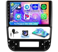 Hikity 8 Cœurs 2+64G Autoradio pour Peugeot 406 1999-2004 sans Fil Carplay Android Auto, 9'' Écran Tactile Android Bluetooth Radio GPS WiFi Lien Miroir FM RDS 32EQ DSP SWC Caméra de Recul