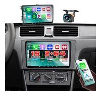 Hikity 8 Cœurs 4+64G Android 15 Autoradio pour VW Golf 5 Passat B6 Golf 6 EOS Polo Tiguan Touran avec sans Fil Carplay/Android Auto, 9'' Écran Tactile Radio FM/RDS 32EQ DSP WIFI Bluetooth GPS 59UI SWC