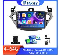 Hikity 9"" [4+64G] Android 15 pour Opel Corsa 2015-2019/Adam 2013-2016 -CarPlay/Android Auto Sans Fil,GPS,WiFi,BT, 32EQ,SWC,caméra