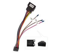 Hikity Adaptateur Branchement Autoradio, Câble Adaptateur 16 Broches vers ISO avec Lignes de Commande au Volant et Ligne de Commande Inverse pour Prise Standard ISO Stéréo de Voiture Android