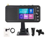 Hikity Adaptateur Dab/Dab+ Stéréo de Voiture, écran Couleur LCD de 2,4 Pouces + émetteur Dab/FM + Bluetooth pour la Musique + Entrée/Sortie Auxiliaire + Chargeur de Voiture