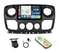 Hikity Android 15 4+64GB Autoradio Carplay pour Renault Master/Opel Movano/Nissan Interstar 2010 Aves 10" Écran Tactile Incell, Auto Radio Aves sans Fil Carplay Android Auto, BT/WiFi/FM/RDS+CAM+MIC