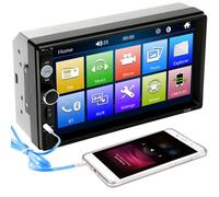 Hikity Autoradio 2 Din Écran Tactile 7 Pouces Poste Radio Voiture Mains Libres Bluetooth Auto Stereo avec Caméra De Recul, FM, SWC, entrée USB AUX SD, Mirror Link pour iPhone et Android