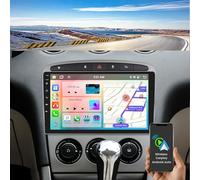 Hikity Autoradio Android 15 8 Cœurs 4+64GB pour Peugeot 308/408 2007-2015, 9" Écran avec Wireless CarPlay Android Auto Bluetooth Main-Libre GPS WiFi SWC USB Type-C DSP