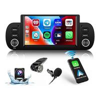 Hikity Carplay Autoradio Android 15 pour Fiat Panda 2013-2020, 6,2 Pouces Écran Tactile avec sans Fil CarPlay GPS Bluetooth Mains Libres WiFi FM/RDS MIC Commande au Volant +Dashcam+Caméra de Recul