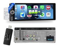Hikity Dab Dab+ Autoradio 1 DIN Wireless Carplay Android Auto, Écran Tactile 6,9 Pouces Bluetooth Poste Radio Voiture avec EQ, FM, Caméra de Recul, Mirror Link, Port USB/SD/AUX-in
