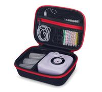 Hikkon Etui pour Appareil Photo Adapté pour CAMCLID/HiMont/ASTGMI/Dylanto/GREENKINDER/Gofunly Appareil Photo Instantané Enfant - étui Uniquement (Noir et Rouge)