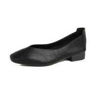 HIKKWXVN Chaussures de Ballet pour Femmes, Chaussures Plates Confortables, Chaussures de Marche Classiques à Enfiler pour Mariage/Conduite/Rencontre,Noir,41 EU