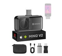 HIKMICRO Mini2 V2 Caméra Thermique - iOS/Android, résolution IR 256x192, SuperIR 512x384, FOV 50°, Camera Thermique Compatible avec iPhone 15/16/17,25Hz, Port USB-C/Lightning (Adaptateur Inclus)