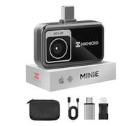 HIKMICRO Minie Caméra d'imagerie thermique iOS/Android, 192 x 192 SuperIR, 25 Hz, pour smartphone/tablette, USB-C/Lightning (prend en charge iPhone 15/16)