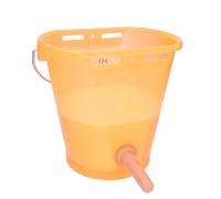 Hiko Seau abreuvoir pour veaux transparent, orange fluo compl. avec tétine "1-Click" et vanne "1-Click"