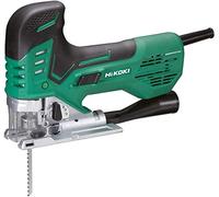 HIKOKI 51410266 - Sierra de calar eléctrica 800W LED velocidad automatica grosor máx acero 10mm madera 160mm cambio de la hoja sin llave conectable a aspirador y maletín CJ160VAZ Vert CJ160VAW1Z