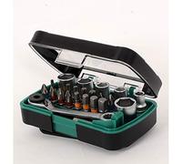 Hitachi Coffret 24 embouts 750362 – adaptateur hexagonal, clé à cliquet, porte-embouts magnétique