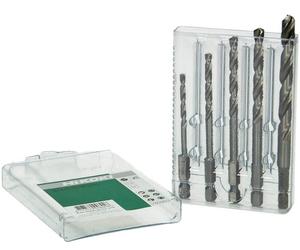 HiKOKI 780465 Jeu de meches métalliques HSS-G DIN 338 1/4" hexagonales 5 pieces