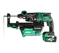 HiKOKI Akku Bohr- & Meißelhammer DH36DPE (36V, 3.2 J, Staubabsaugung, Brushless, LED, Bohrtiefenmanagement, SDS-plus-Werkzeugaufnahme, Zubehör, Koffer, inkl. 2x 2.5 Ah Akku und Ladegerät))