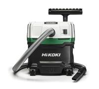 Hikoki Aspirateur eau et poussière - 1200 W, 20 L, classe L, compact et léger, nettoyage manuel du filtre, accessoires inclus - Idéal pour les chantiers de construction et les ateliers
