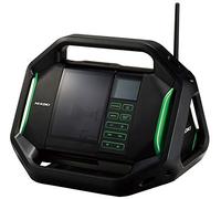 HiKOKI Baustellenradio UR18DSAL (18V, FM, AUX, USB, IPX4-Schutz, BIS zu 19 Stunden Akkulaufzeit mit 5.0 Ah Akku)