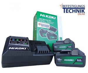 HIKOKI Hitachi BOOSTER PACK 2x BSL1850MA 18,0 Volt 5,0 Ah + chargeur UC18YKSL3
