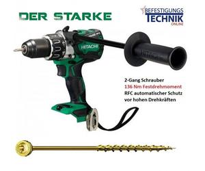 HIKOKI Hitachi Perceuse-visseuse sans fil 18,0 volts DS18DC DS18DBL2 Basic sans batterie 136 Nm