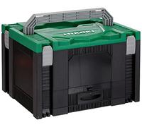 HiKOKI HSC Système de Coffrets - 100 pièces d’accessoires, empilable, robuste, modulaire, 295x395x250 mm, Vert/Noir - Rangement d’outils parfait pour professionnels et bricoleurs